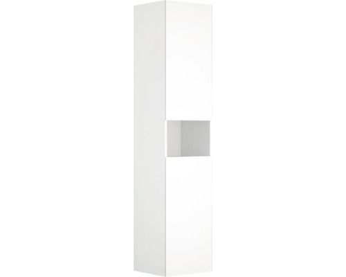 Kúpeľňová skrinka vysoká KEUCO Stageline lesklá biela 40 x 180 x 36 cm 32831300001 Úzka, biela kúpeľňová vysoká skrinka s otvorenou priehradkou.