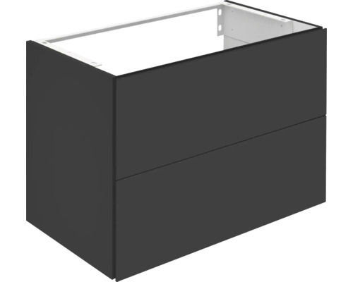 Kúpeľňová skrinka pod umývadlo KEUCO X-Line vulkanit 80 x 60,5 x 49 cm 33163970000 Skrinka pod umývadlo s dvomi zásuvkami