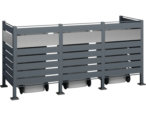 Kôš na smeti pre tri smetné koše z kovu