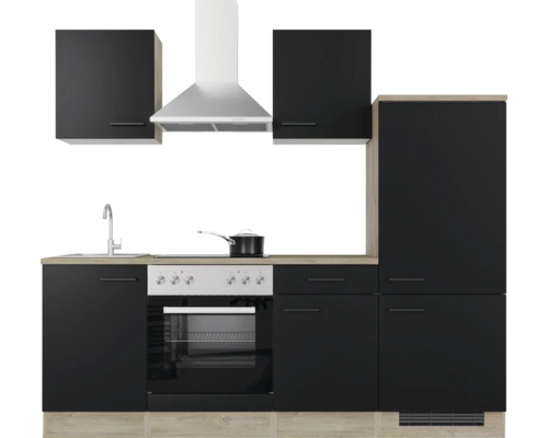 Kompletná kuchyňa s drezom, sporákom, rúrou, digestorom a skrinkami