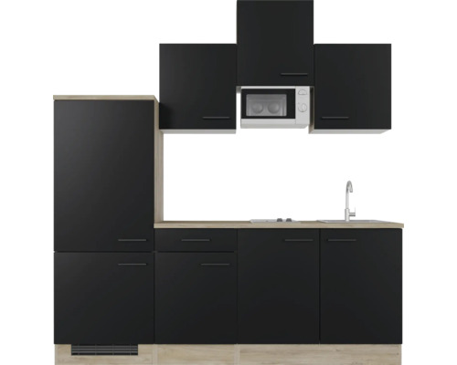 Kompletná kuchynská linka s drezom, batériou, mikrovlnnou rúrou a skrinkami