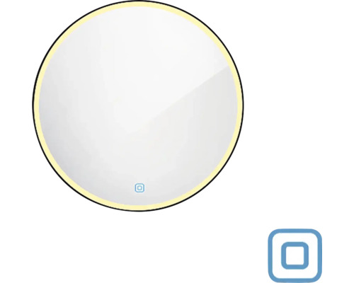 Okrúhle LED zrkadlo do kúpeľne Nimco 60 cm s dotykovým senzorom IP 44 ZPC 28000RV-90 Okrúhle zrkadlo s LED osvetlením