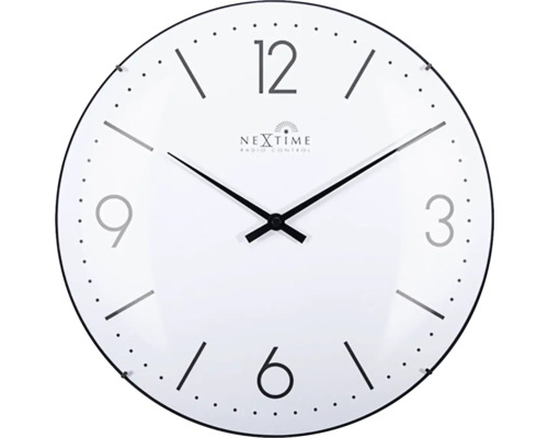 Nástenné hodiny NeXtime Atomic RC Ø35 cm biele