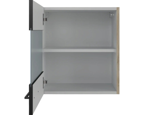 Otvorená závesná skrinka s dvoma policami