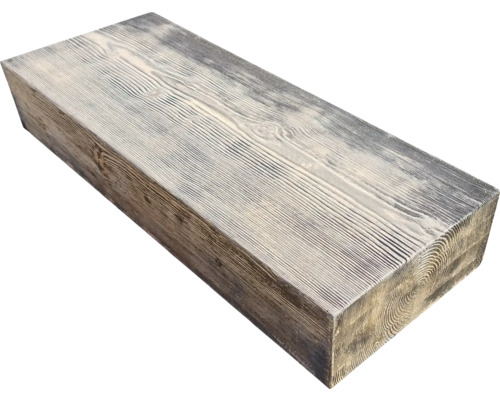Betónový schod Bark 90 x 35 x 15 cm hnedočierny Drevený trám s kresbou
