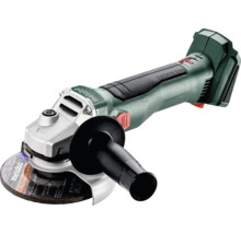 Akumulátorová uhlová brúska Metabo s brúsnym kotúčom a prídavnou rukoväťou