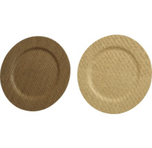 Dve okrúhle prestierania s tkanou textúrou