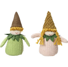 Dve látkové bábiky ako dekorácia