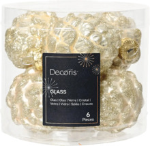 Balenie šiestich sklenených vianočných gúľ