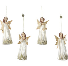 Štyri anjelské ozdoby na vianočnú dekoráciu