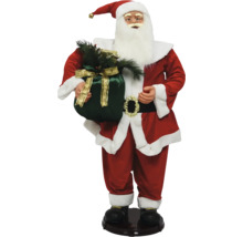 Figúrka Santa Clausa s vrecom na podstavci