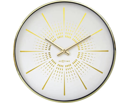 Nástenné hodiny NeXtime Excentric Ø40 cm zlaté