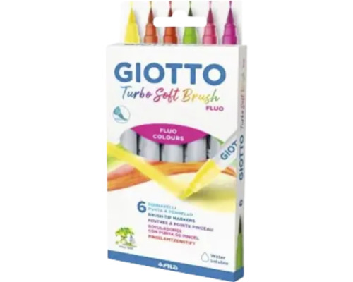 Sada popisovačov Turbo Soft Brush FLUO