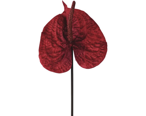 Umelá kvetina 66 cm červená Umelá červená antúria so stonkou