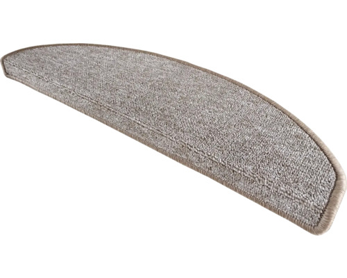 Schodový nášľap Astra béžová polkruh 28x65 cm
