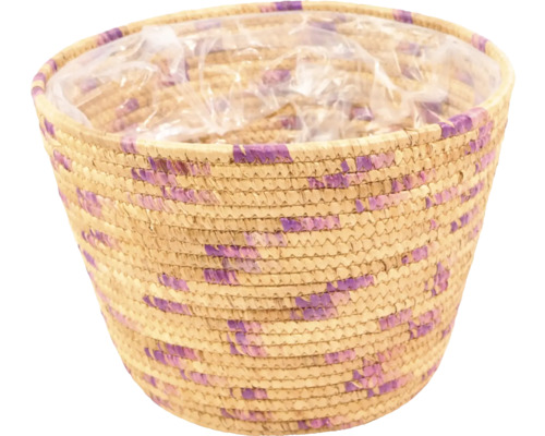 Kôš na kvetináč z pleteného materiálu s plastovou vložkou