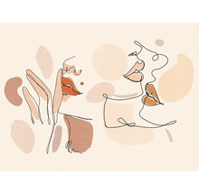 Ilustrácia so ženskými tvárami a abstraktnými tvarmi