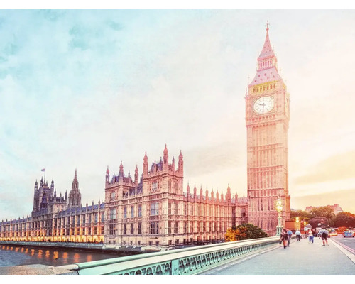 Vliesová fototapeta na stenu ML3501 3,71x2,8 m Pohľad na Westminsterský palác s vežou Elizabeth Tower, známou ako Big Ben, v Londýne