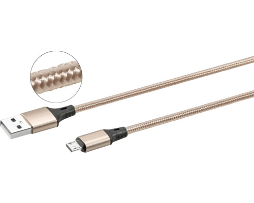 Kábel USB na Micro-USB s textilným opletením
