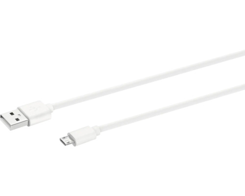 Dátový kábel MICRO USB 2,5 m biela-0