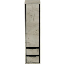 Vysoká skrinka s dvomi zásuvkami v drevenom dekore