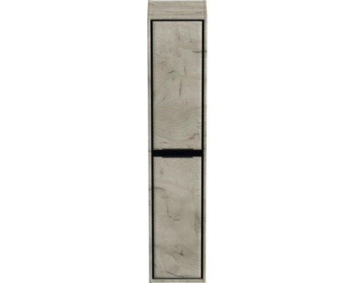 Závesná skrinka s dreveným vzorom a rámom