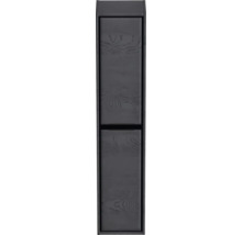 Úzka kúpeľňová skrinka s dvomi dvierkami vo vzhľade dreva