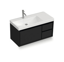 Umývadlo s umývadlom, batériou a spodnou skrinkou so zásuvkami