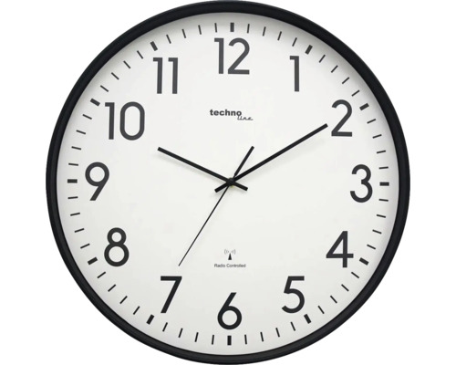 Nástenné hodiny XXL Ø50,5 cm plast/čierne
