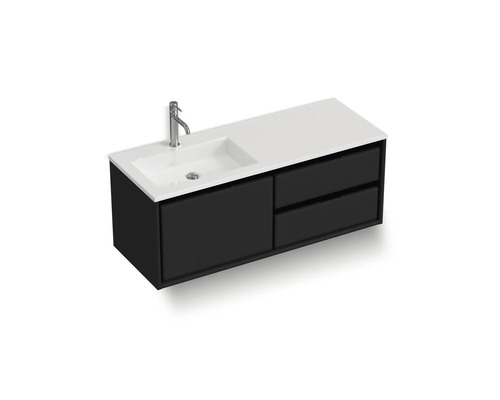 Skrinka pod umývadlo s umývadlom, batériou a zásuvkami