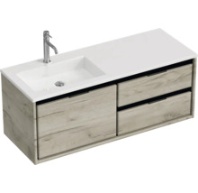 Skrinka pod umývadlo s dvoma zásuvkami, umývadlom a batériou