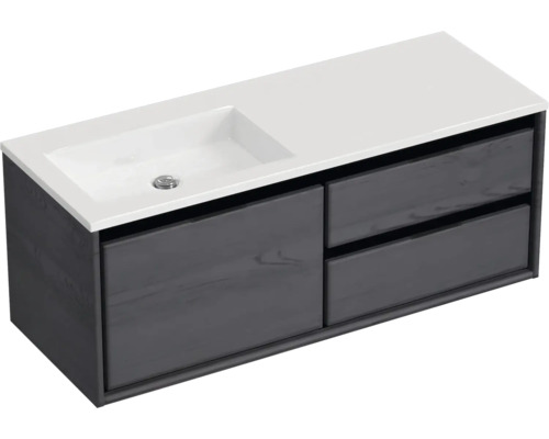 Skrinka pod umývadlo s dvomi zásuvkami a umývadlom