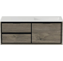 Skrinka pod umývadlo s dvomi zásuvkami a umývadlom na dosku