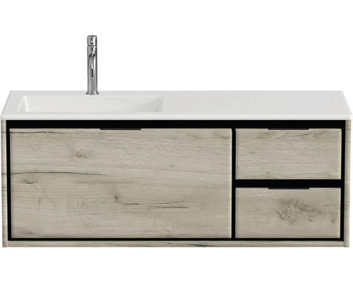 Skrinka pod umývadlo s dvomi zásuvkami a umývadlom