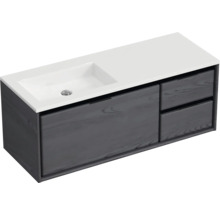 Skrinka pod umývadlo s umývadlom a dvoma zásuvkami