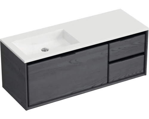 Skrinka pod umývadlo s umývadlom a dvoma zásuvkami