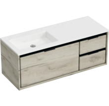 Skrinka pod umývadlo s dvomi zásuvkami a umývadlom