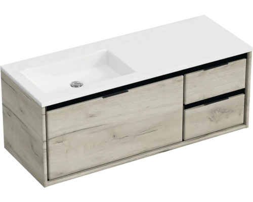 Skrinka pod umývadlo s dvomi zásuvkami a umývadlom