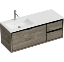 Skrinka pod umývadlo s umývadlom a dvoma zásuvkami