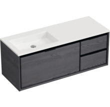 Skrinka pod umývadlo s dvomi zásuvkami a zapusteným umývadlom