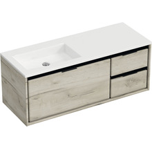 Skrinka pod umývadlo s dvoma zásuvkami a integrovaným umývadlom