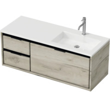 Umývadlová kombinácia s umývadlom, spodnou skrinkou a zásuvkami