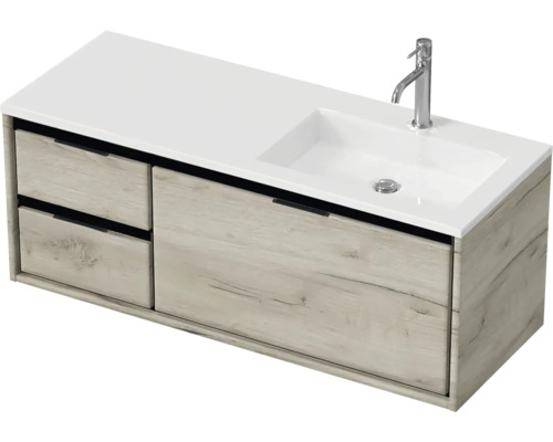 Umývadlová kombinácia s umývadlom, spodnou skrinkou a zásuvkami