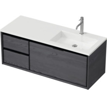 Umývadlo so skrinkou, dve zásuvky, batéria a obdĺžnikové umývadlo