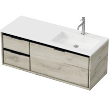 Skrinka pod umývadlo s umývadlom a dvoma zásuvkami