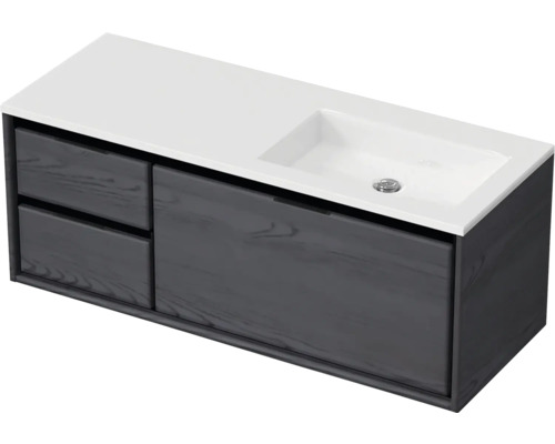 Skrinka pod umývadlo so zásuvkami a umývadlom na dosku