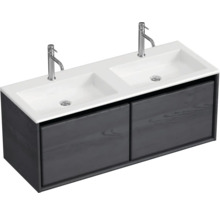 Skrinka pod umývadlo s dvoma umývadlami a dvoma zásuvkami