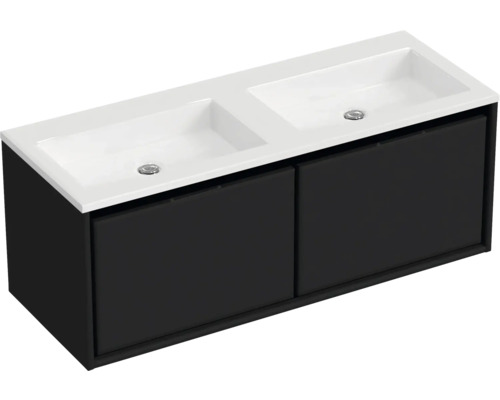 Skrinka pod umývadlo s dvomi umývadlami