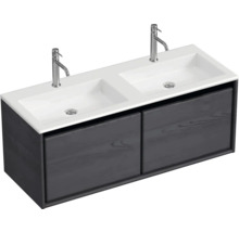 Dvojité umývadlo so skrinkou a dvoma batériami