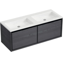 Skrinka pod umývadlo s dvoma umývadlami a dvoma zásuvkami